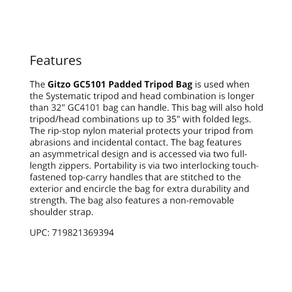 Gitzo Padded Tripod Bag - Picture 3 of 3